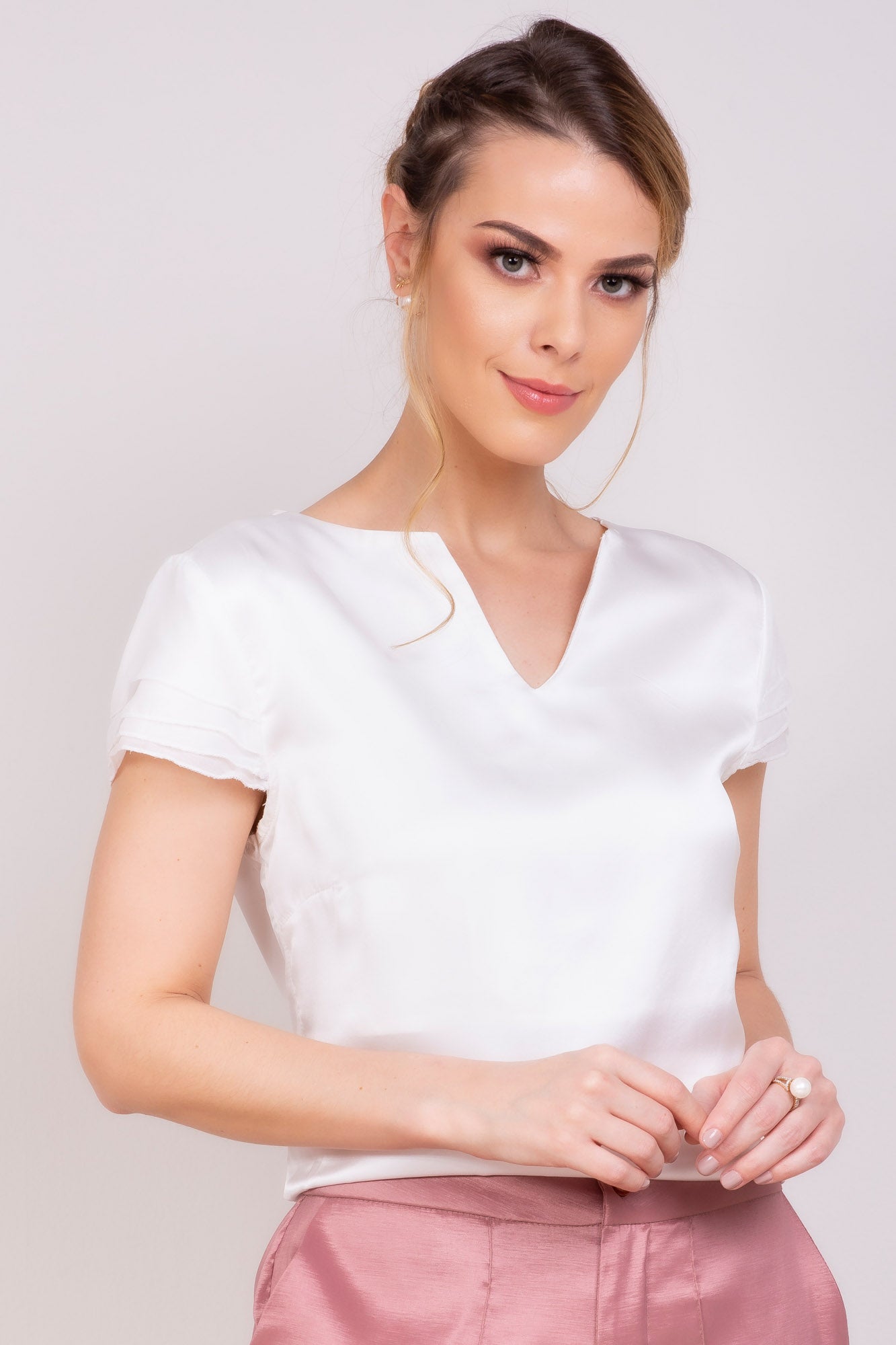 Blusa com Manga em Camadas